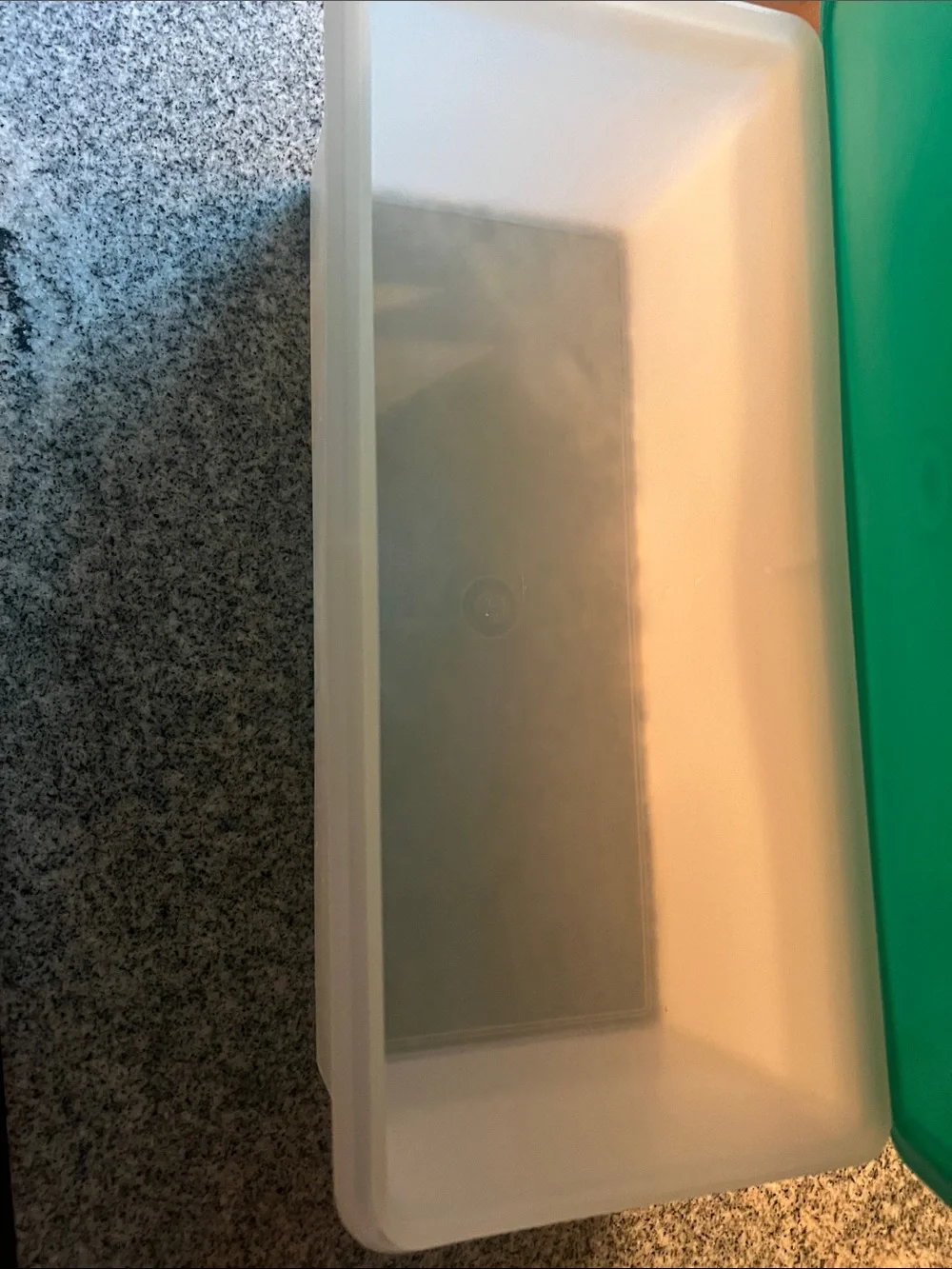 Tupperware teal rectangular